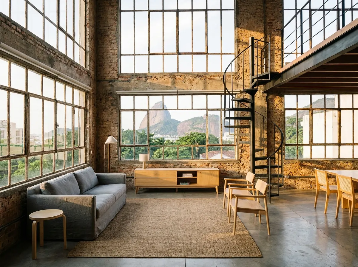 Loft em pé-direito duplo