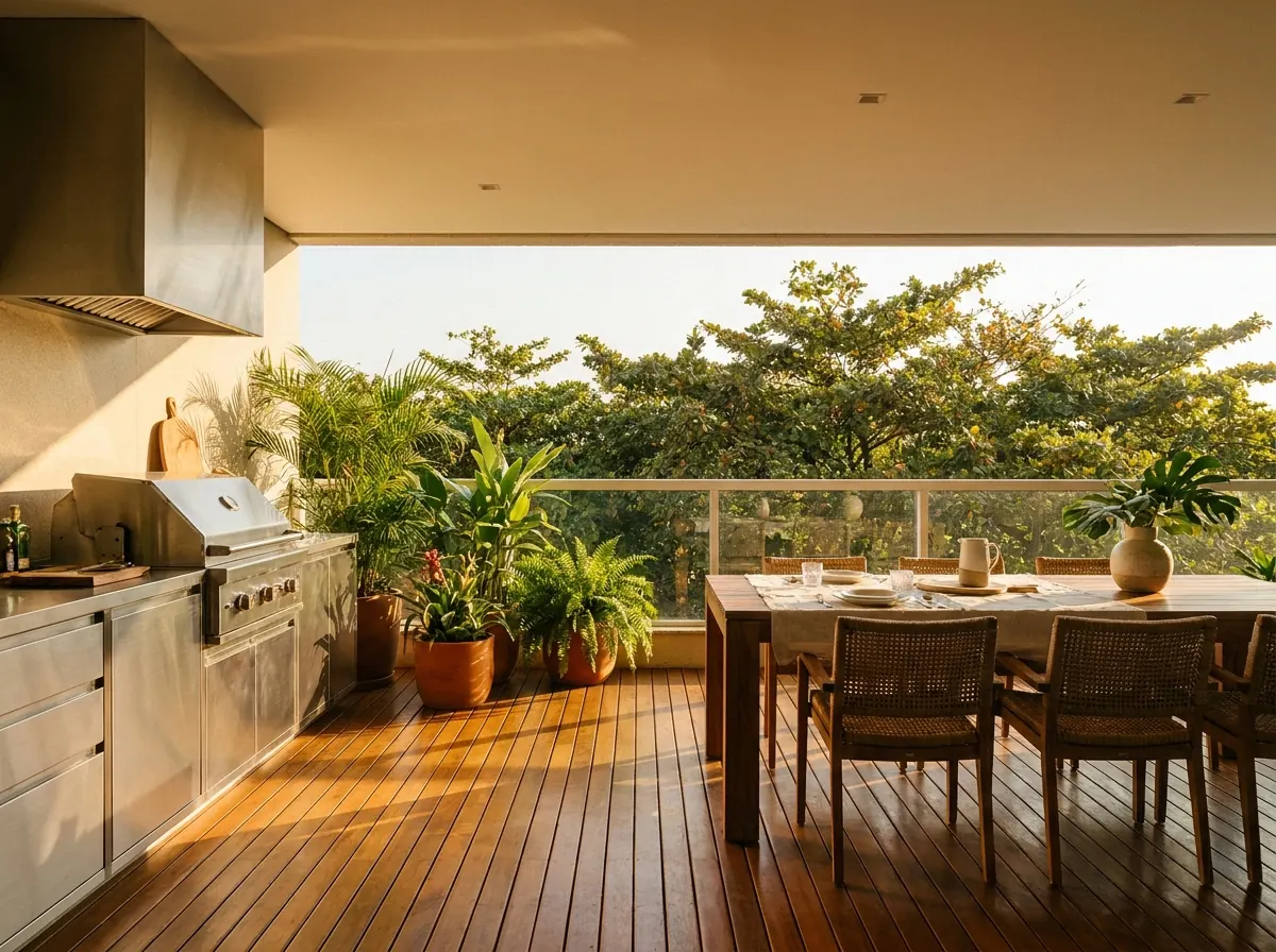 Apartamento com varanda gourmet